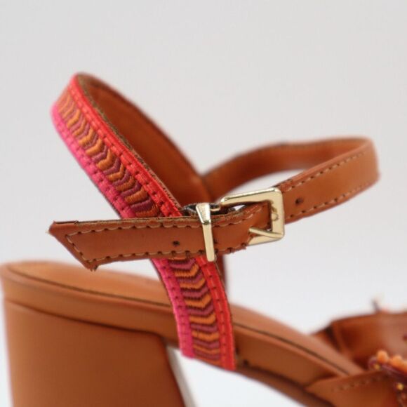 🔥NEW FARM RIO Brown Beaded Heel Sandals 7US/38EU MSRP$185 SHIPS TODAY🔥 - Picture 9 of 11